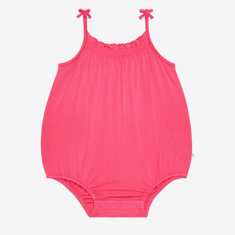 Posh Peanut Hot Pink Sleeveless Bubble Romper